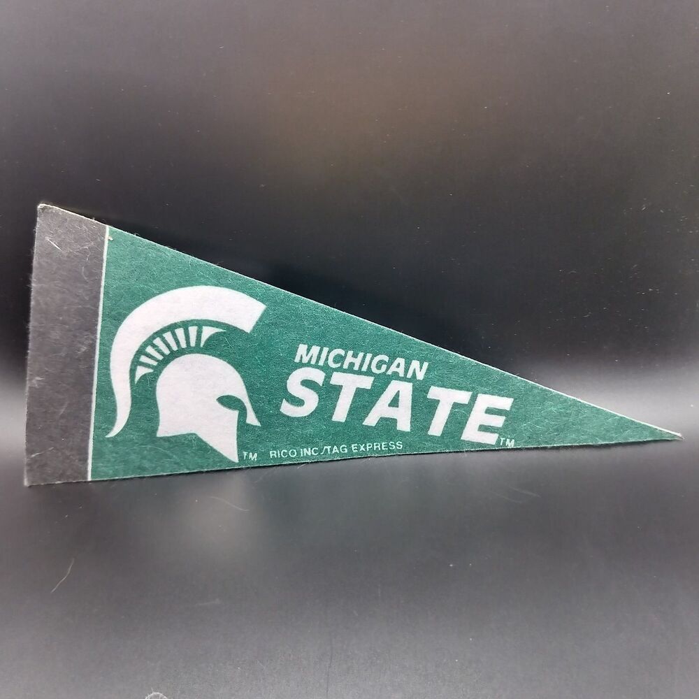 Michigan State Spartans NCAA Felt Mini Pennant Flag Rico Inc. Tag Express 9"